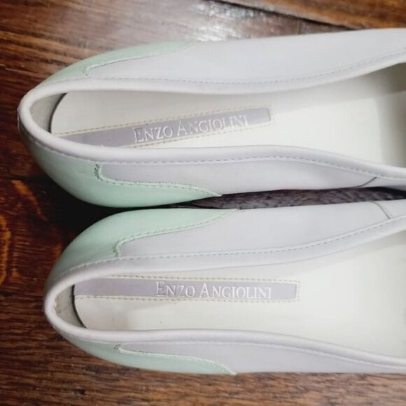 Enzo Angiolini Pastel Green Leather Liberty Loafers 8 M - Picture 14 of 15